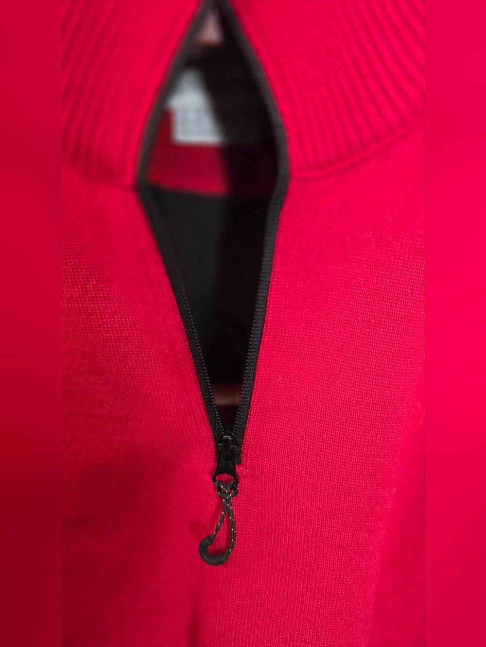 Beretta Men's Red Half-Zip Sweater Jacket - Casual Layering 3XL - Picture 2 of 8